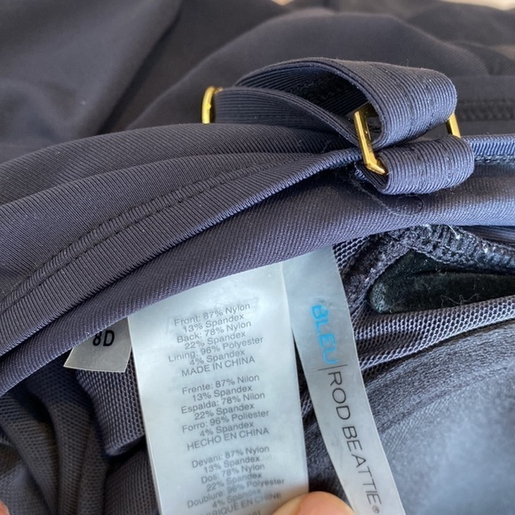 Bleu Rod Beattie black shirred skirt swimsuit 8 - Picture 6 of 7